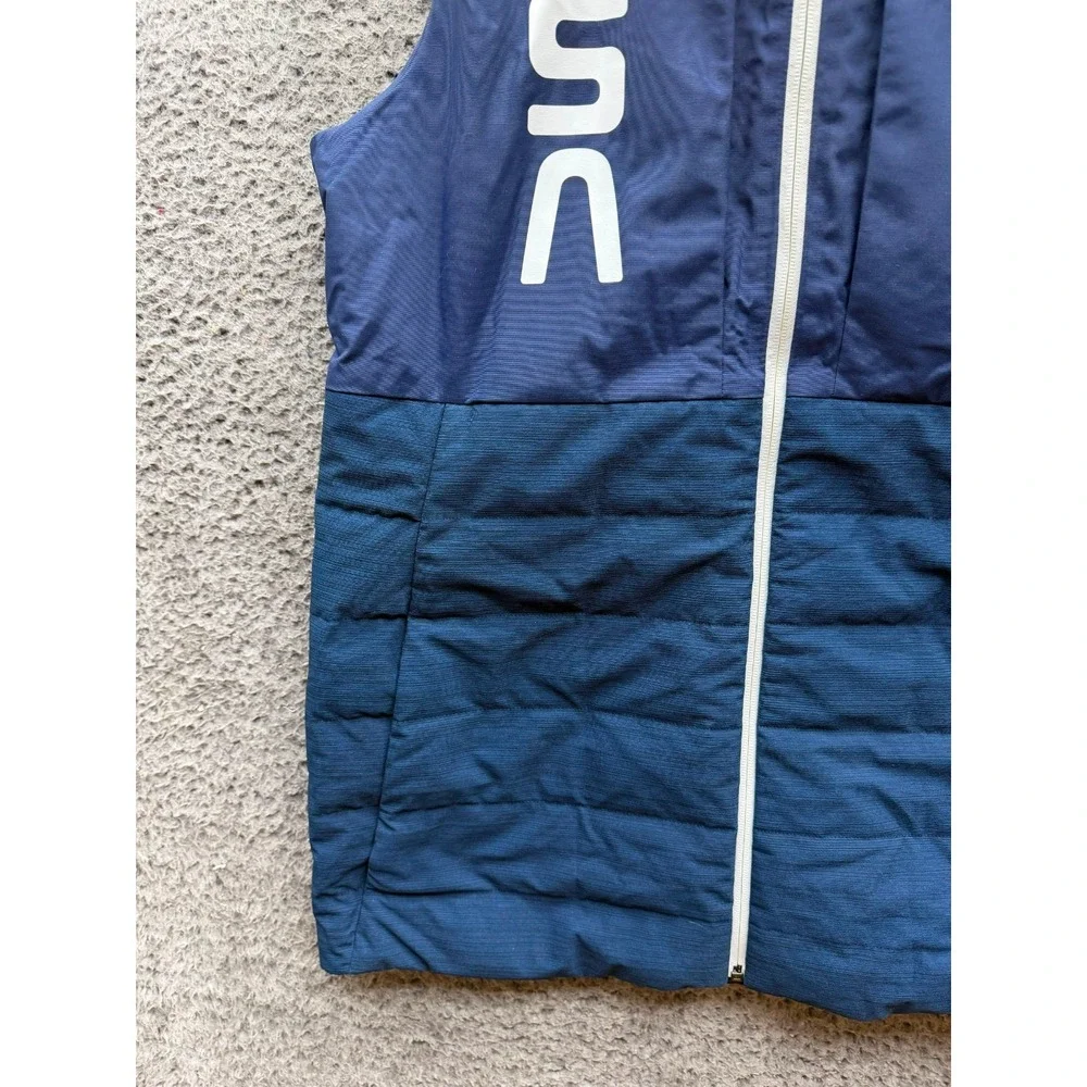 NWOT The North Face USA Insulated Hooded Ski Vest Navy Blue Women's Size M